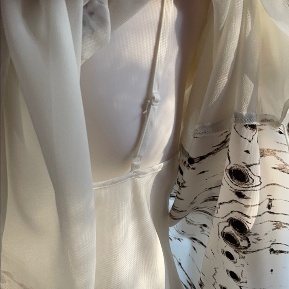 Dkny Button Up Patterned Blouse Size S - image 7